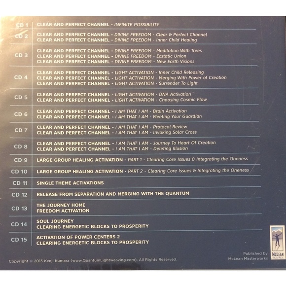 QUANTUM LIGHTWEAVING EMPOWERMENT PACKAGE KENJI KUMARA  15 audio CD set 2013 - Picture 2 of 2